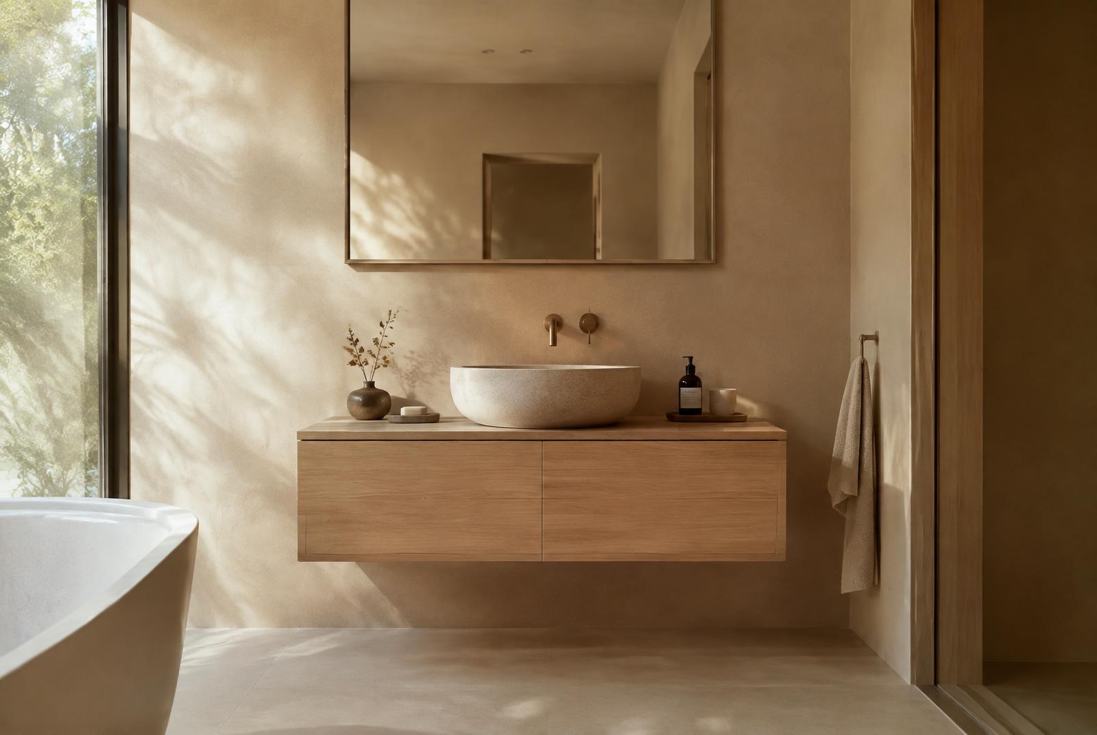 Japandi badkamer