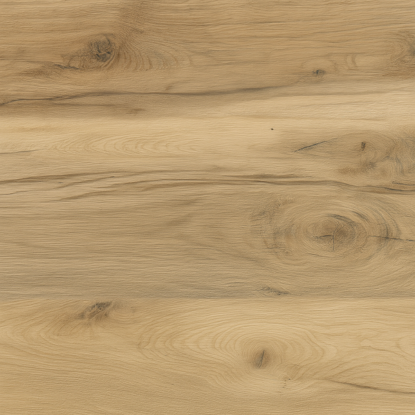 Keramisch parket in warme eikenhoutlook met natuurlijke knoesten en nerven, perfect voor een moderne vloerafwerking in woonkamers of keukens
