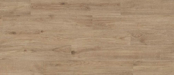 Close-up van keramisch parket Lin Caldo 20x120 cm met licht naturel eiken houtlook – ideaal voor wie zoekt naar keramische parketvloeren.
