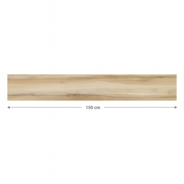 Detailweergave van keramisch parket Blees Haya 30x150 cm in licht eiken houtlook met afmeting 150 cm – duurzame keramische parketvloer in houtoptiek.