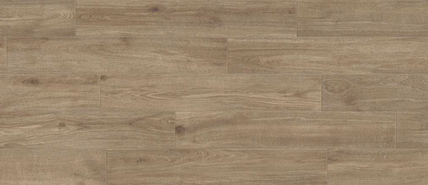 Keramisch parket Lin Tortora Taupe 26,5x160 cm met realistische houtstructuur en warme taupe tinten, perfect voor een natuurlijke vloerlook.