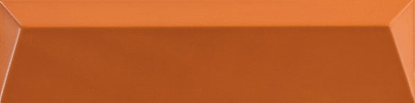 Oranje wandtegel met Swing-afwerking uit de serie retro tegels Beat Cinnamon Swing 5x20, geschikt als keramiek wandtegels.