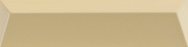 Wand van keramiek wandtegels in Beat Lemonade kleur – retro tegels 5x20 cm in Swing profiel met een zonnige uitstraling.