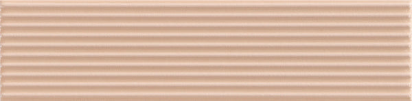 Designwand met Beat Powder Dixie keramiek wandtegels in 5x20 formaat, geplaatst in verticale retro stijl in een roze interieur.