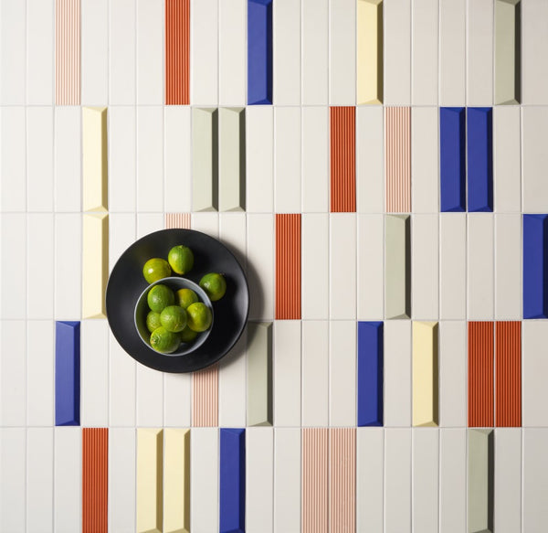 Kleurrijke variant van retro tegels Beat Serie met matte afwerking, een speelse combinatie voor design badkamers en keukens.