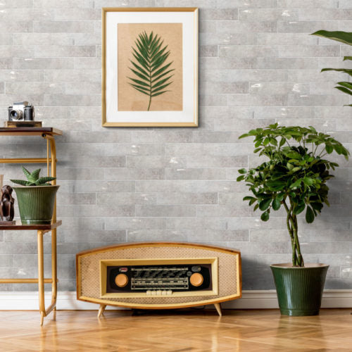 Retro tegels Kaiser Cloud 5x25 in grijs, perfect voor keramiek wandtegels in de badkamer, met een luxe retro uitstraling voor jouw interieur.