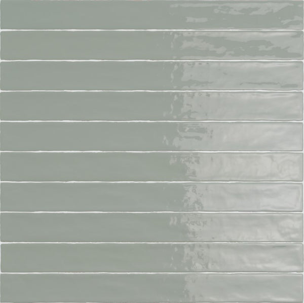 Retro tegels Linea Menta Verde glans 5x50cm 
