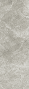 Detailopname van de slab tegels Mountain Grey in Italiaans design, met een natuurlijke marmerlook en gerectificeerde voegloze afwerking.