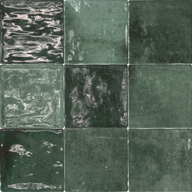 Zellige tegels Class Zellige Verde Oscuro 10x10 cm 